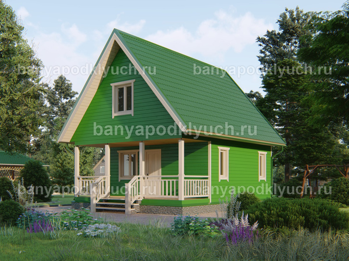 Каркасная баня 8x6 м Каркасная баня 8x6 м